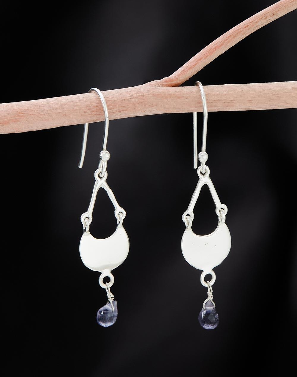silver dangler earrings