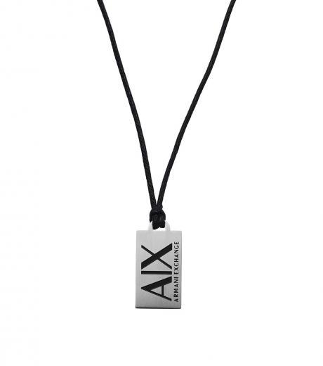 silver dog tag necklace