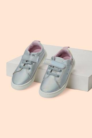 silver frozen casual girls character shoes