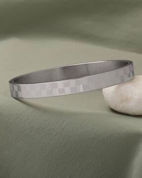 silver openable stainless steel designer bracelet