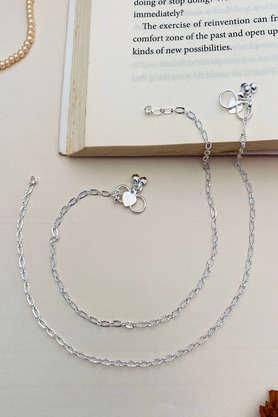 silver plated anklet
