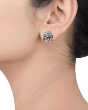 silver plated dangle earrings