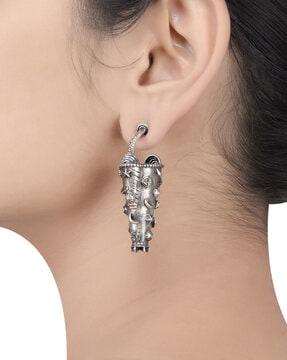 silver plated drop earrings