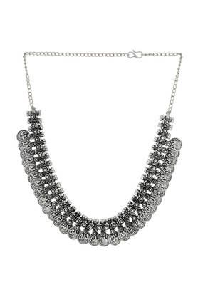 silver plated oxidised choker necklace for women and girls