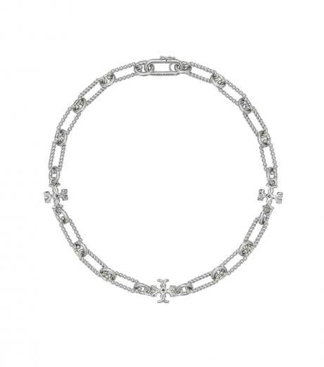 silver roxanne chain short necklace