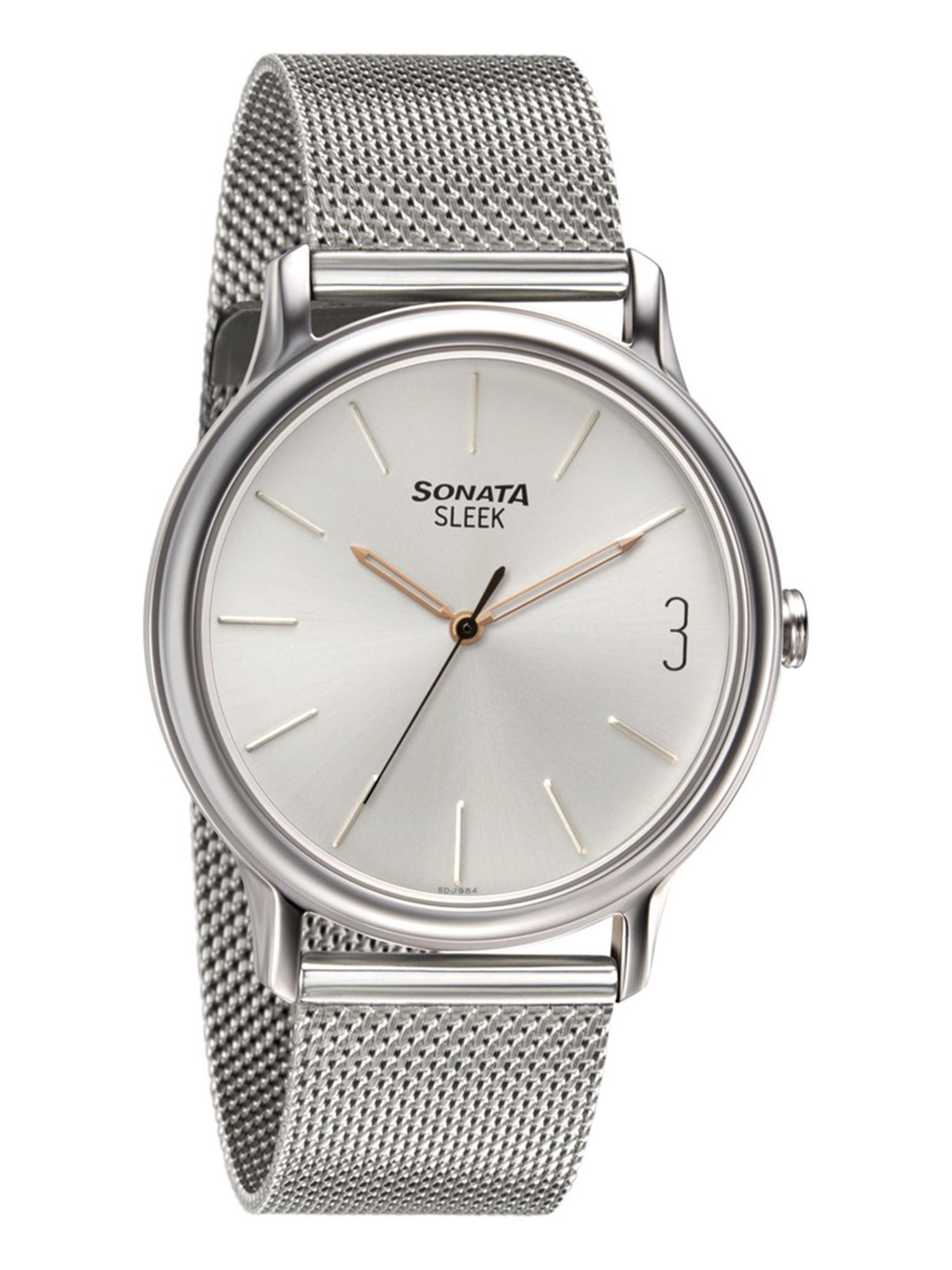 silver stainless steel watch-7128sm04
