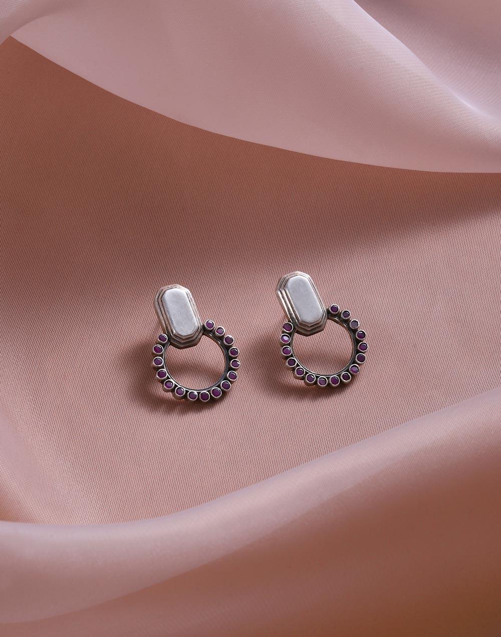 silver studs earrings