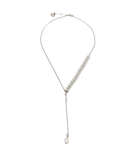 silver uneven pearl necklace