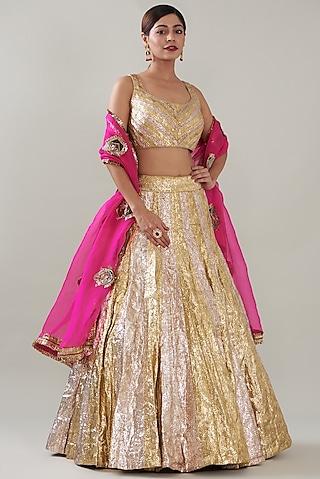 silver & gold lampi lehenga set