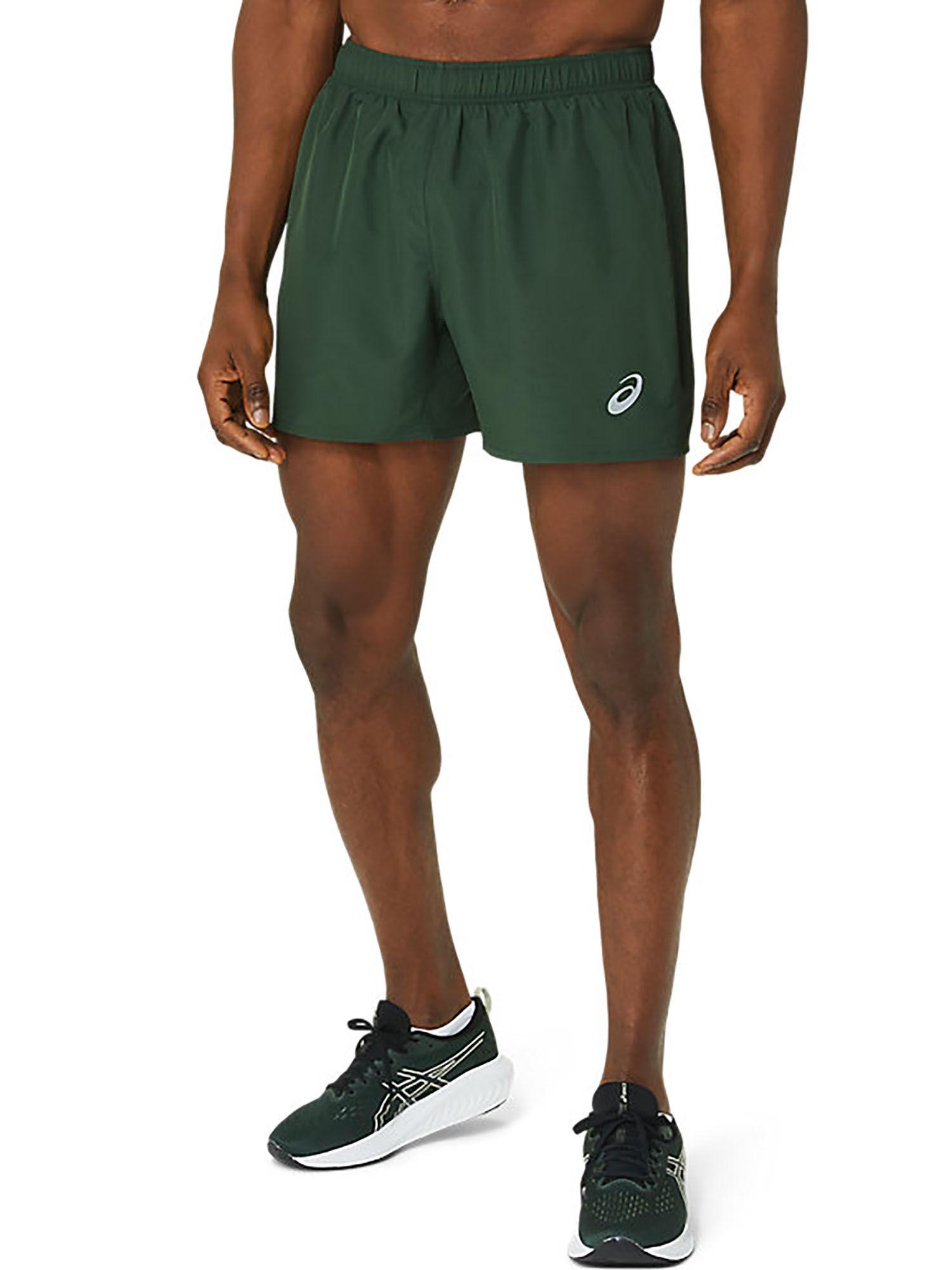 silver 5 in green mens shorts