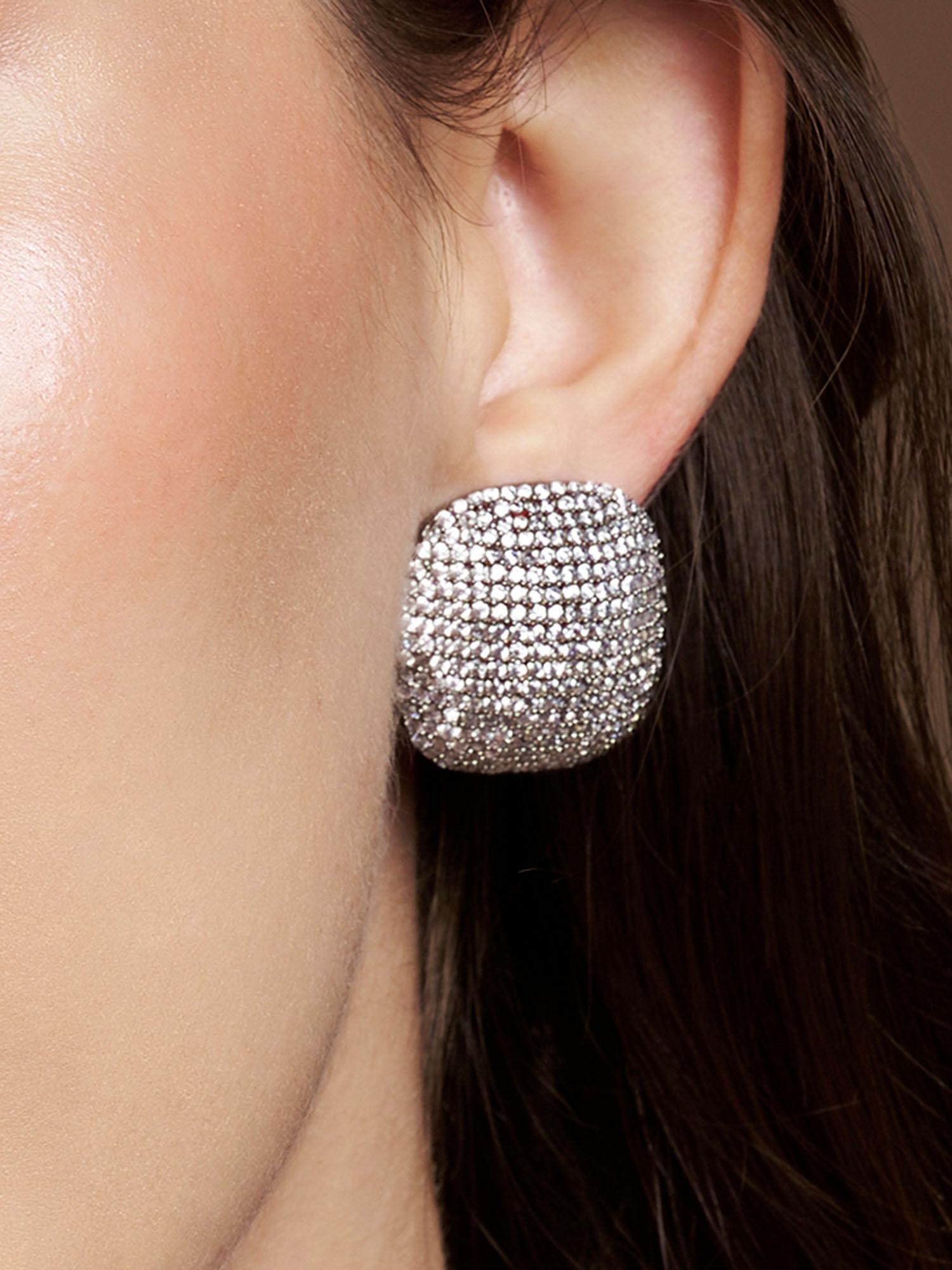 silver allure studs earrings