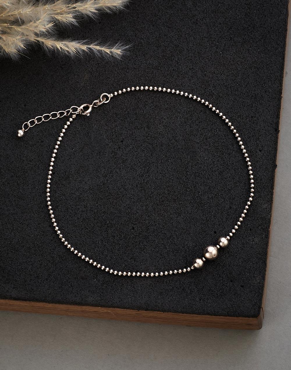 silver anklet