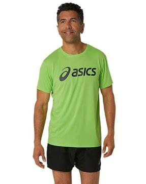 silver asics t-shirt