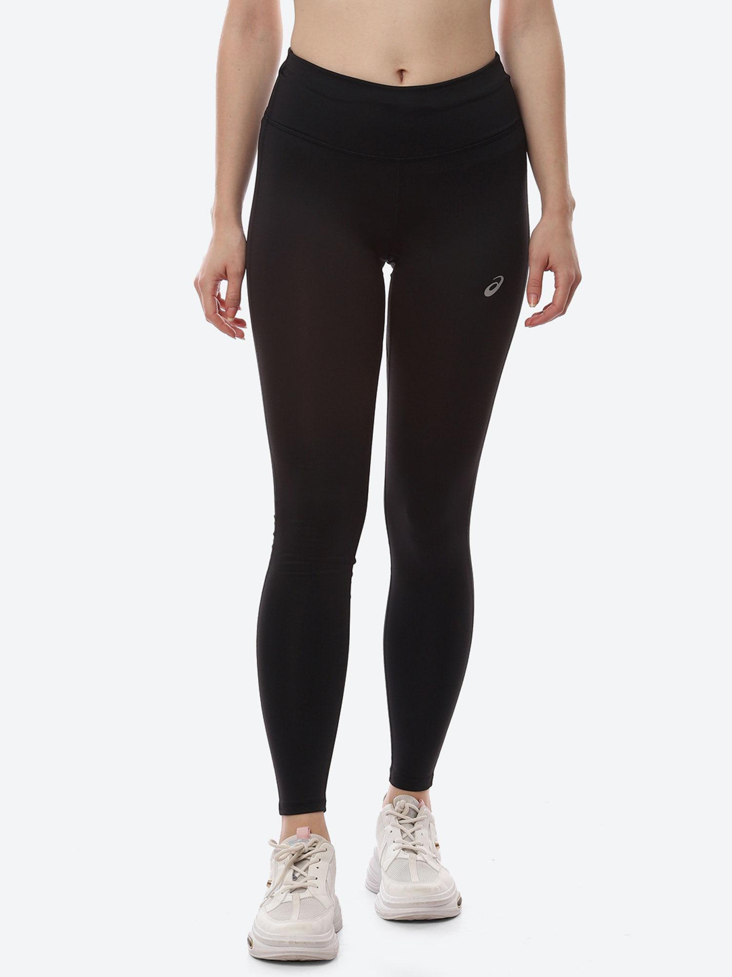 silver black women running tights