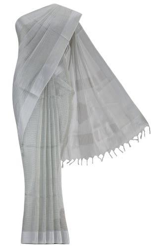 silver blended tissue silk saree