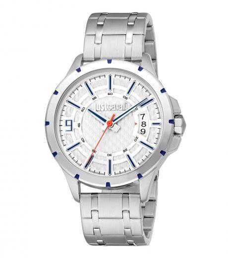 silver classic dial watch