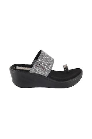 silver embellished casual women sandal