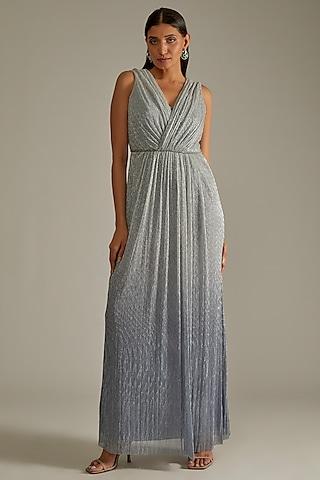 silver embellished gown