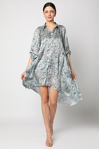 silver embroidered shirt tunic