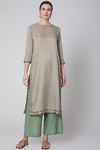 silver embroidered tunic