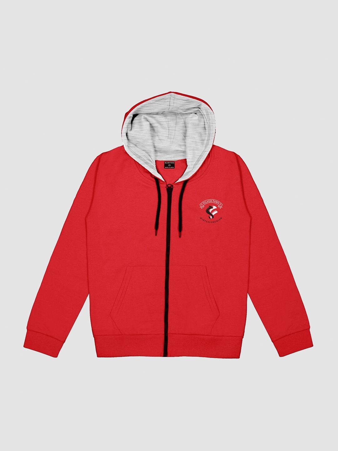 silver fang boys red hooded sweatshirt