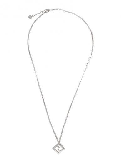 silver forever fendi finish necklace