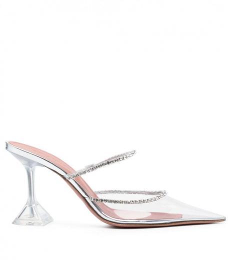silver gilda glass heels