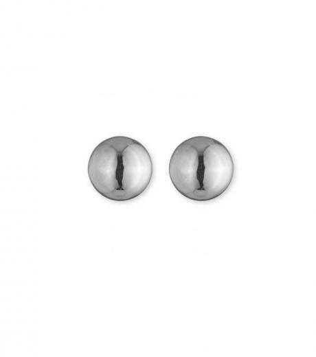 silver large round earrings