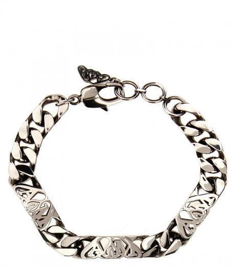 silver logo bracelet