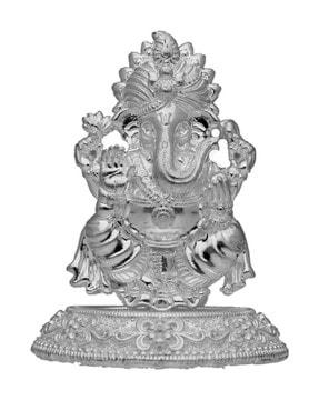 silver lord gajanana idol