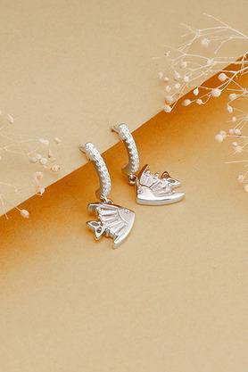 silver lucky fish earrings