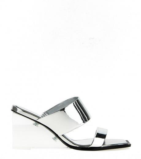 silver mirror heels