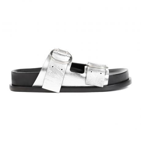 silver moon leather sandals