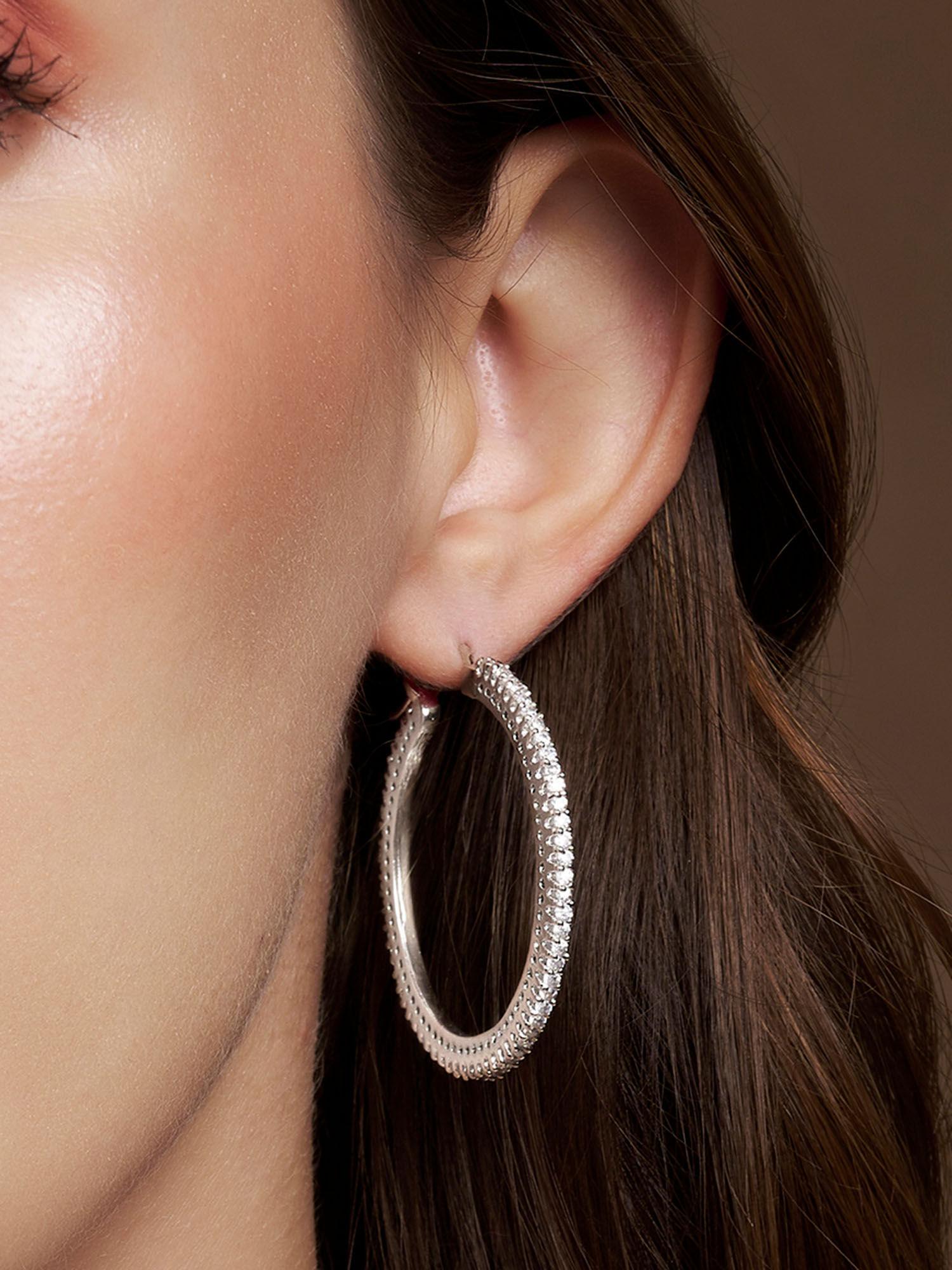 silver my bff hoops earrings