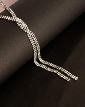 silver-plated gleam necklace