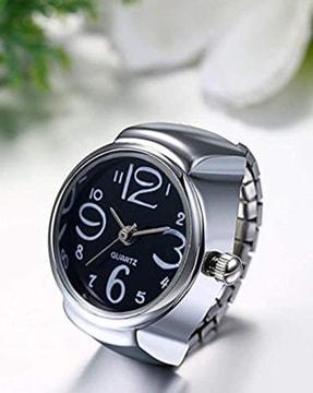 silver-plated adjustable watch ring