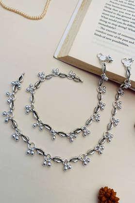 silver plated anklet