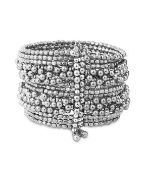 silver-plated cuff bracelet