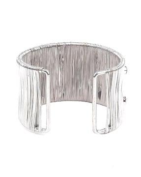 silver-plated cuff bracelet