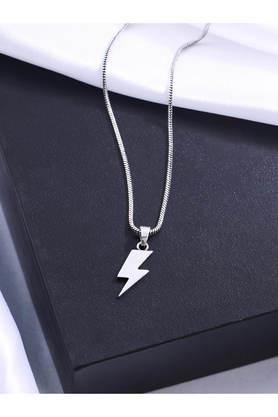 silver plated flash pendant with chain