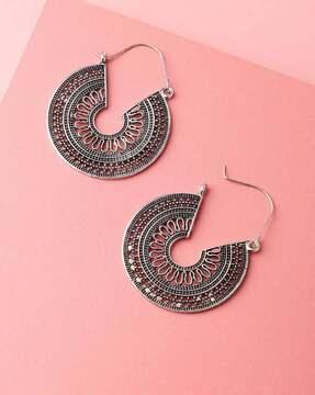 silver-plated hoop earrings