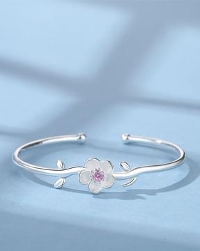 silver-plated slip-on thin bangle