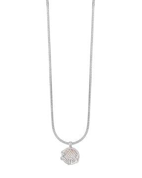 silver-plated stella chain & pendant