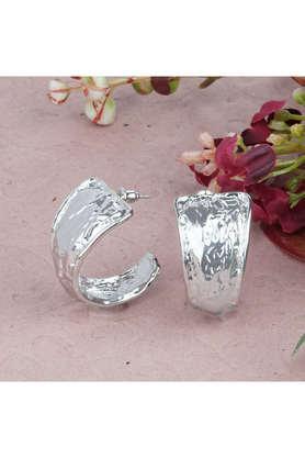 silver platted earrings with ballies and foil