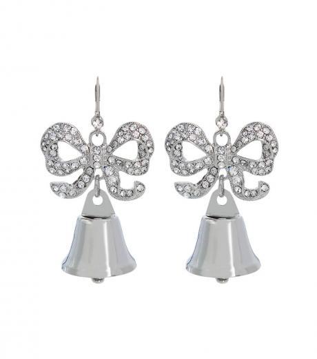 silver prenup bell earrings