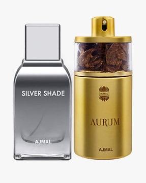 silver shade edp citrus woody perfume for men & aurum edp fruity floral perfume for women