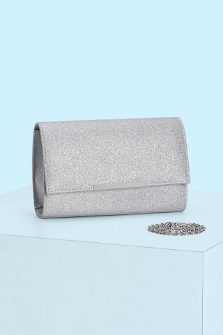 silver shimmer casual poly women clutch