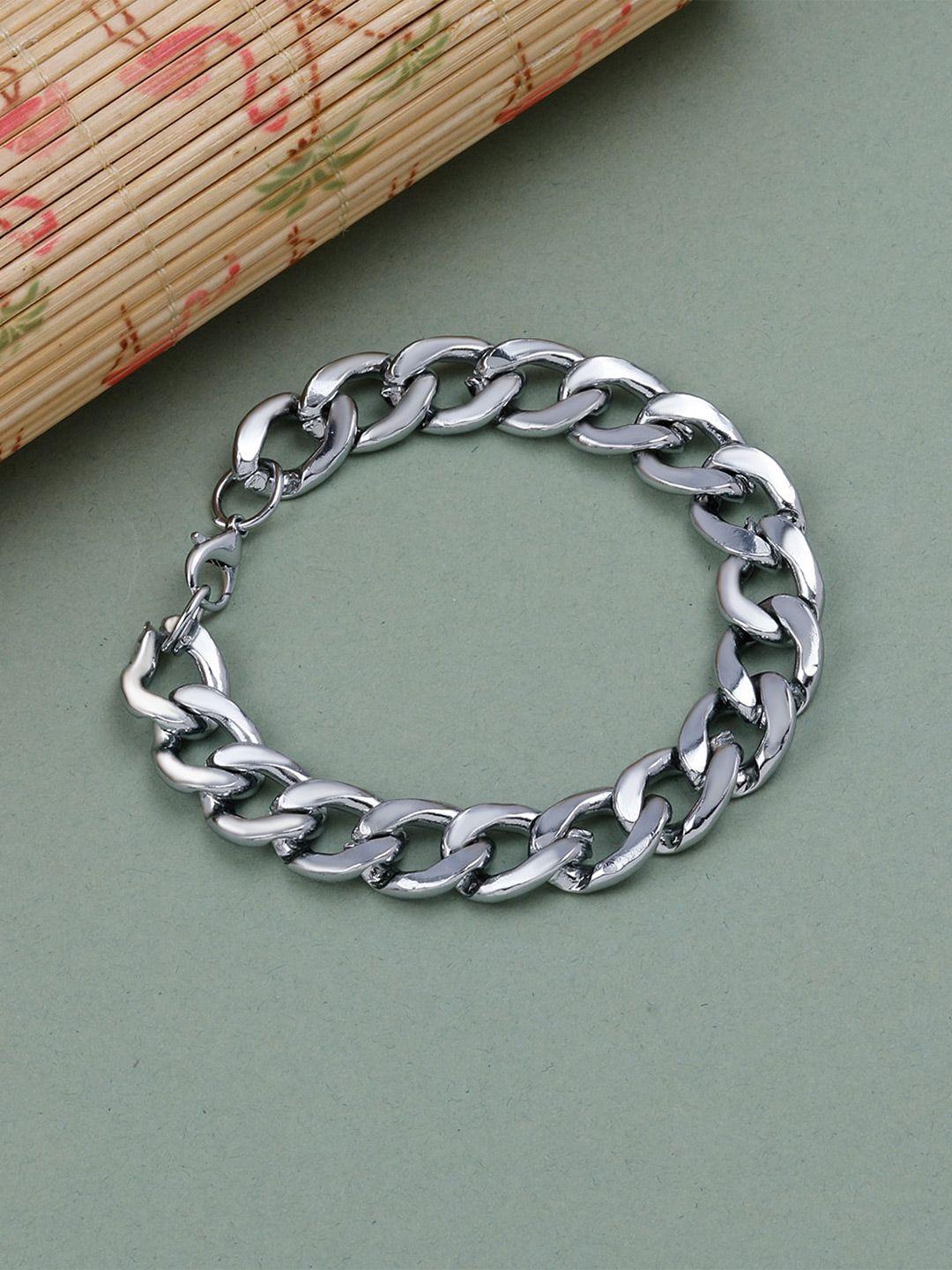 silver shine silver-plated link bracelet