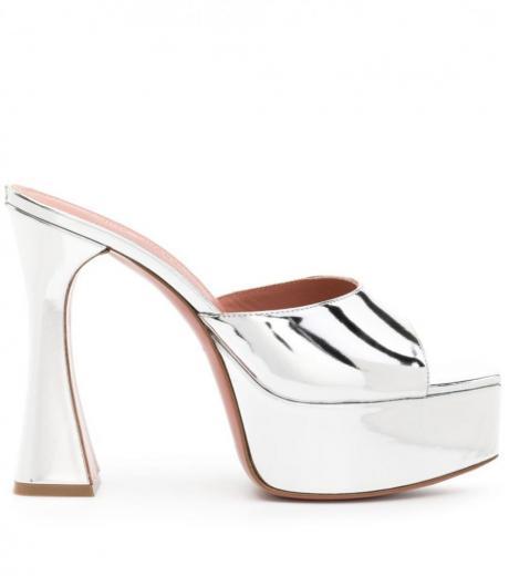 silver silver dalida heels
