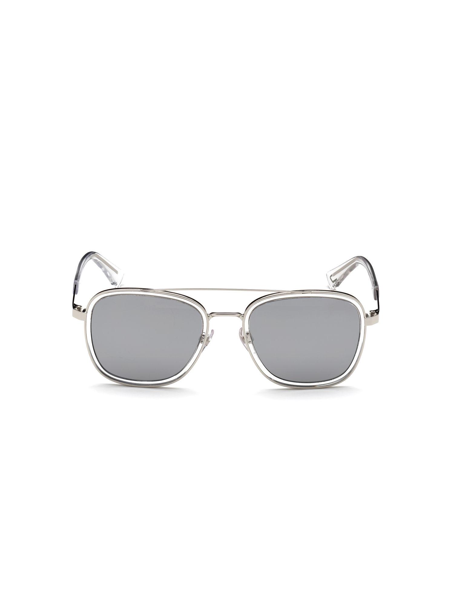 silver square full rim sunglasses - dl0320 52 16c